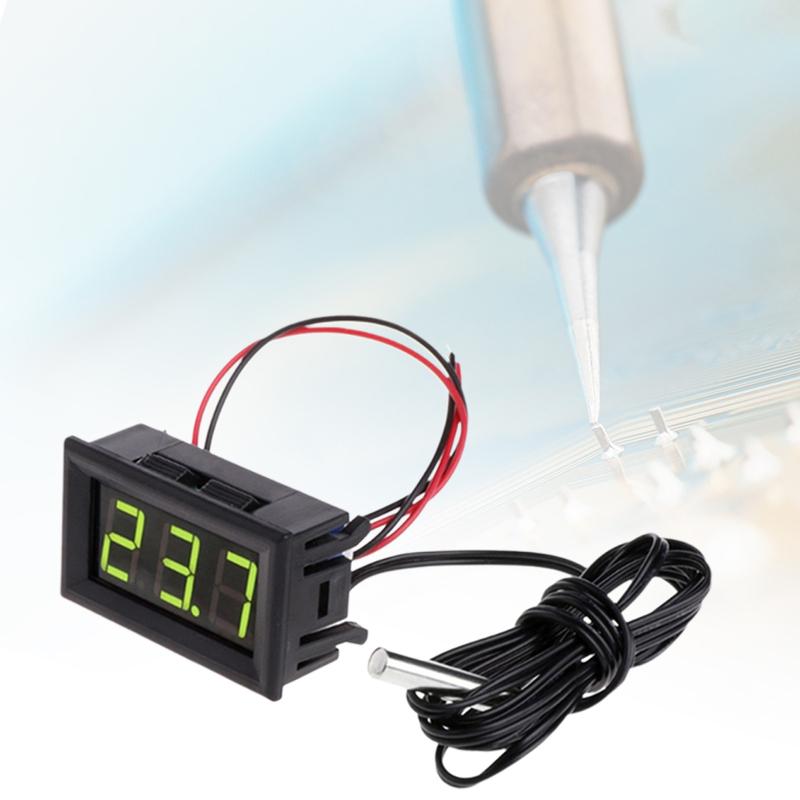 1-5pcs 0.56inch LED Digital Thermometer Tester Panel Gauge with Sensors Probe Thermometer Gauge Temperature Instrument