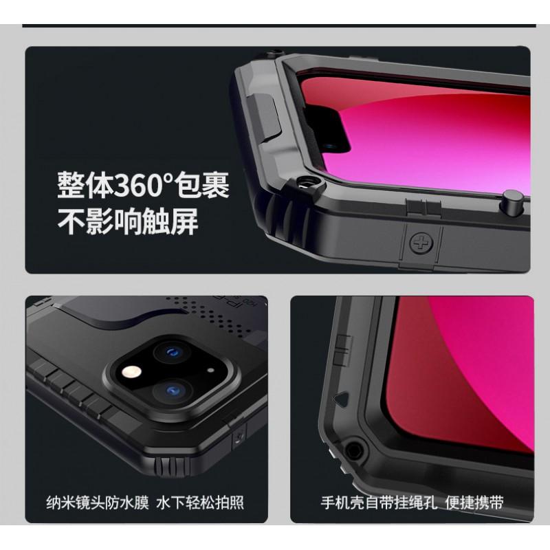 Waterproof Shockproof Case IPhone 13 Full Body Protective Cover 3-in-1 Durable