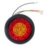 12 24V 16LED Round Taillight Red Yellow Light Color Turn Signal for Trailer Trucks Caravan RV