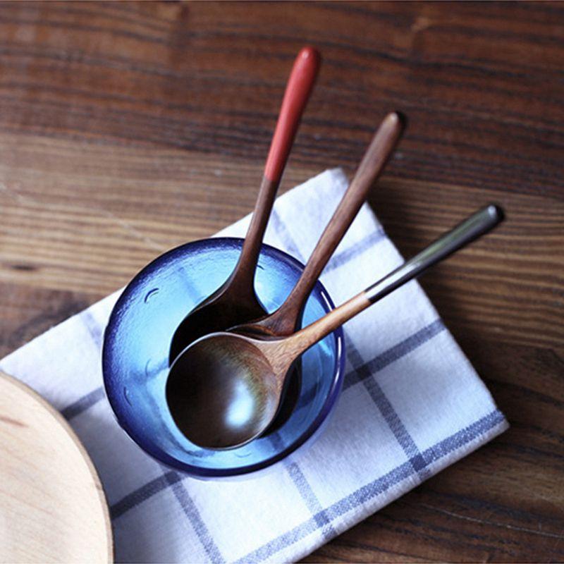 Japanese Style Honey Stirring Spoon Wooden Spoon Coffee Milk Tea Dessert Spoon Soup Spoon Kitchen Tools Tableware