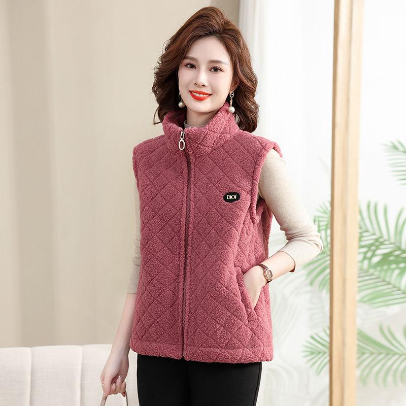 Autumn Lamb Wool Vest Women's Winter Clothing Thickened Granular Wool Vest