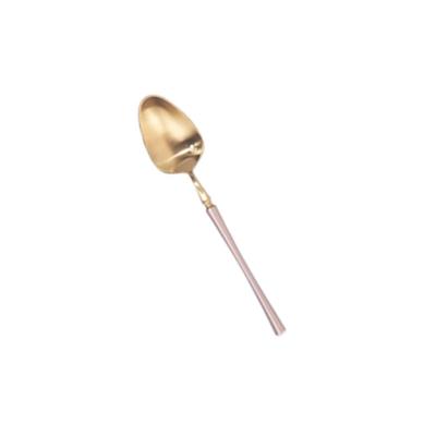 Belle Pink Gold Teaspoon Cutlery Dessert Tableware