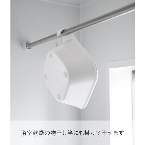 Yamazaki Magnetic & Hook-and-Loop Bathtub, White, Approx. W29.5 x D27 x H9cm, Tower, Floating Storage, Bath, Bathroom, Hand Tub, 5378
