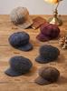 Women's Retro Plaid Wool Beret - Autumn/Winter Versatile Octagonal Hat