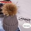 Adult Acrylic Knit Hat With Plush Ball Winter Warmth For Autumn And Winter