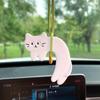 Cute Cartoon Cat Design Car Air Freshener Rearview Mirror Pendant Creative Decoration for Girls' Interior Cono Aroma