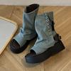 Martin boots women's British style summer 2025 new platform boots explosion small solid color high sandals