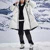Li Ning CF Wu Xing Series Logo Casual Warm Long Hooded Down Jacket Unisex Outerwear Off-White Black AYMR537-1