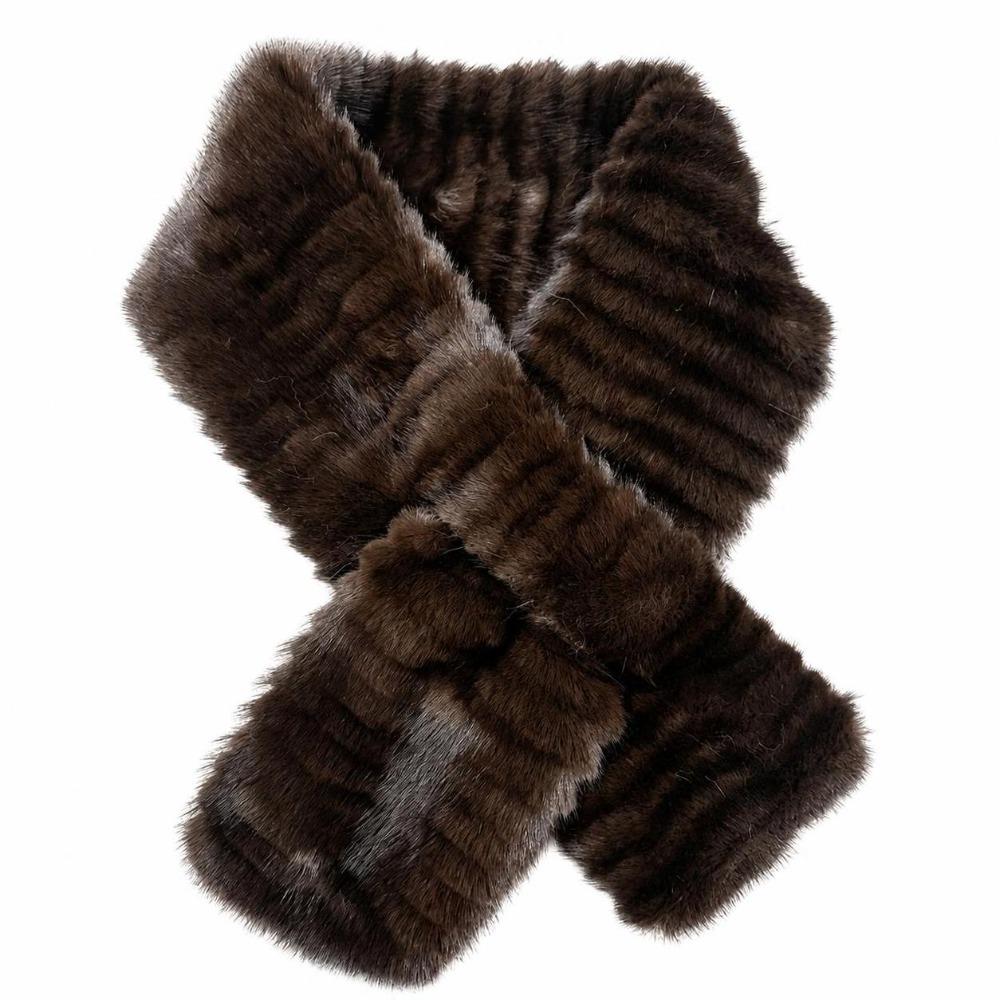 Soft Plush Faux Fur Scarf Thickened Faux Fur Collar Gifts Fur Neck Wrap Women's