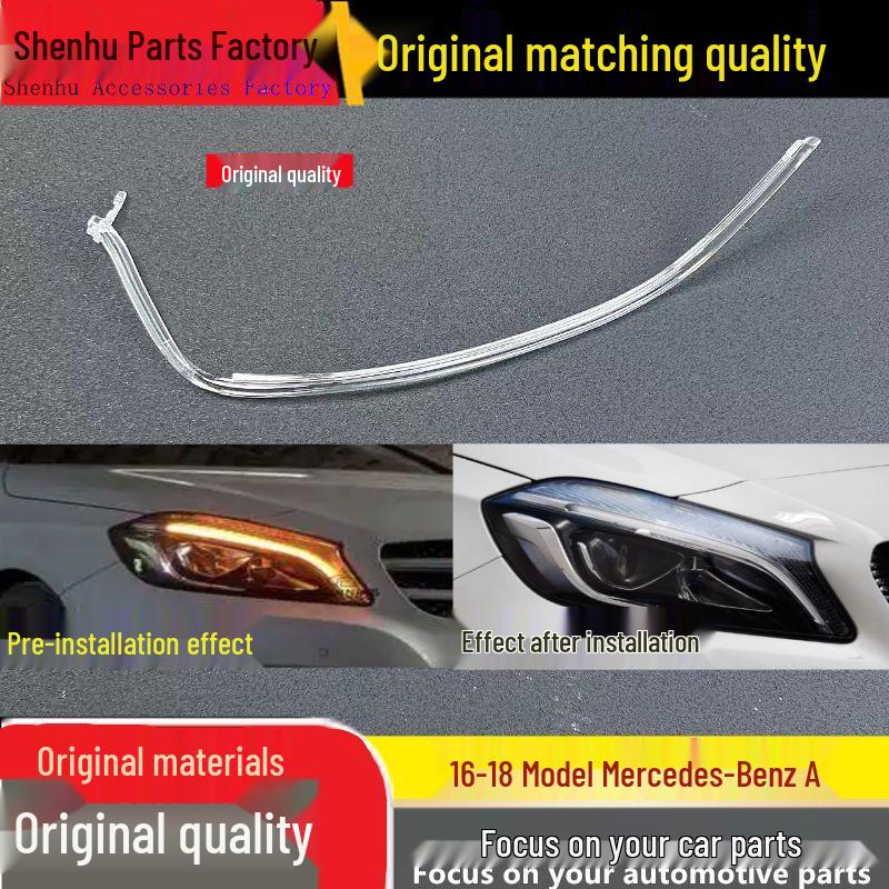 

Mercedes-Benz A-Class 16-18 LED Headlight Light Guide Strip for W176 Daytime Running Driver s side guide strip
