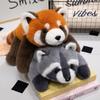 Dangling Raccoon Doll Plush Toy Cute Red Panda Doll Children Soothing Rag Doll Birthday Gift