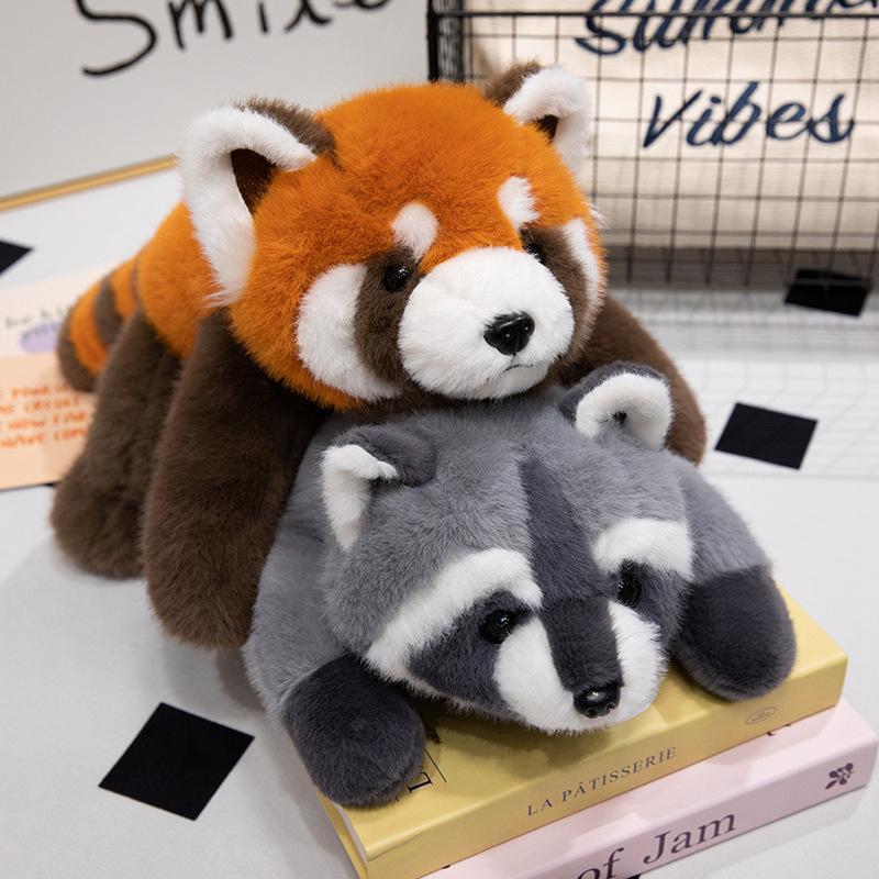 Dangling Raccoon Doll Plush Toy Cute Red Panda Doll Children Soothing Rag Doll Birthday Gift
