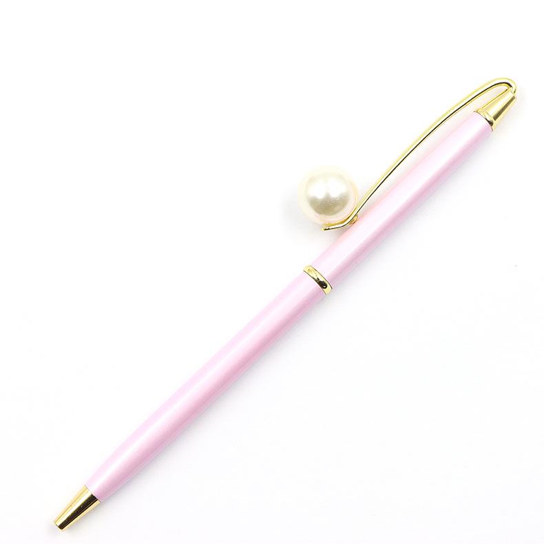 Creative Pearl Ballpoint Pen Pearl Embellishment Pen Holder Queen Scepter Metal Gift Advertising Pen Customization