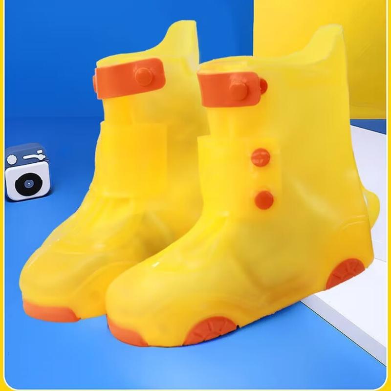 Children Rain Shoe Cover Waterproof Rainproof PVC Galoshes Anti Slip Rain Boot Covers For Toddler Kid Outdoor Activity