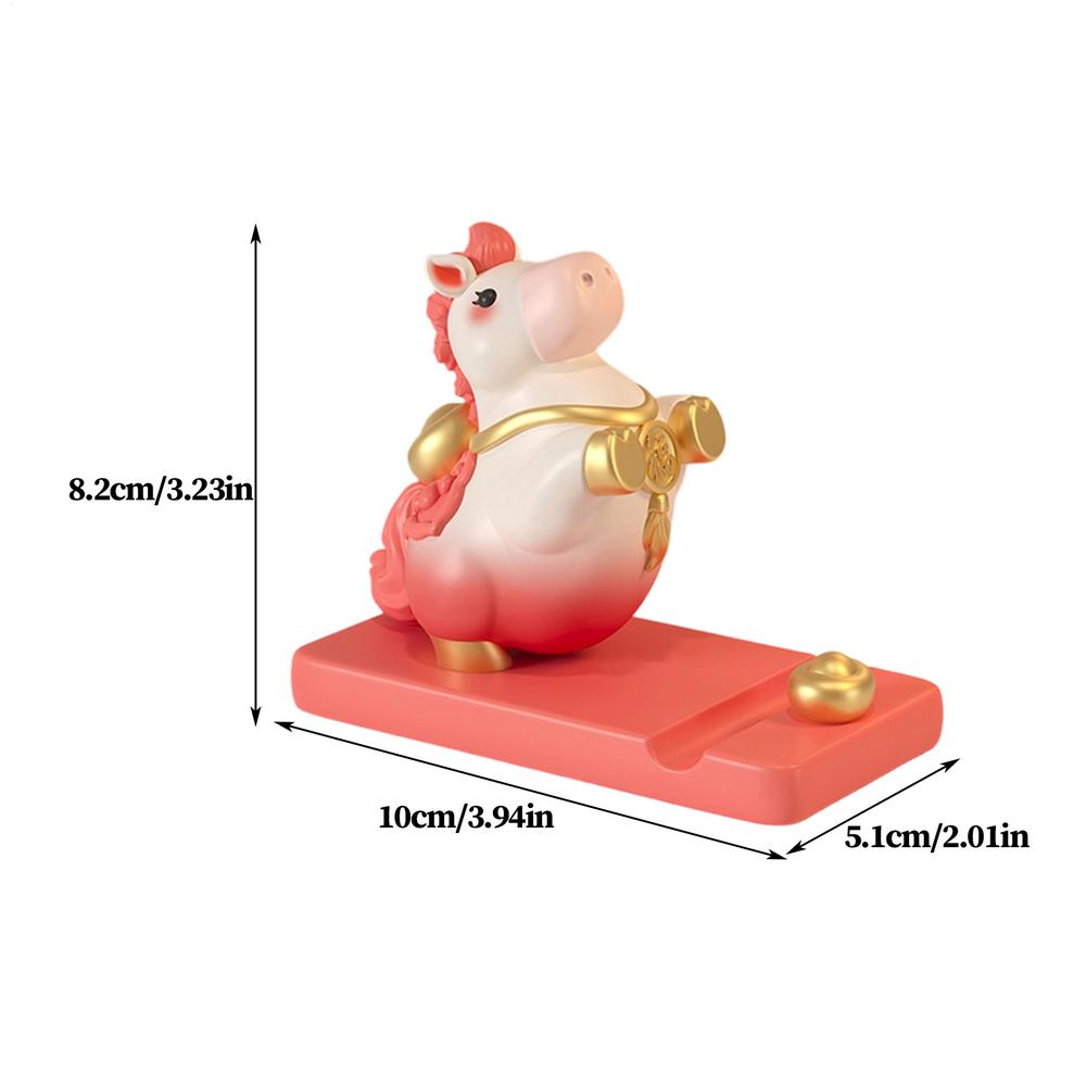 Cute Phone Stand Horse Design Cellphone Cradle Wealth Blessing Desk Phone Holder for Girls Teens Kids Women Home Vanity Office