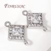 Trendy 18K Gold Plated Zircon Crystal Pendant Charms Connector For Jewelry Making DIY Earrings/Necklace/Bracelets Accessories