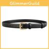 Leather Belt For Women With Alloy Buckle And Twolayer For Casual And Office Wear