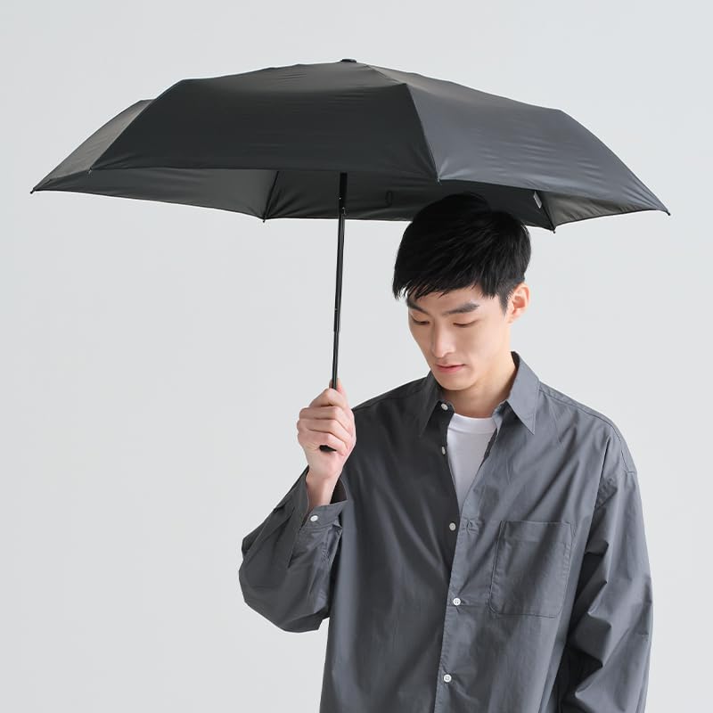 Folding and UV Rain or Rib 55cm Wpc. Go-koh Sunshade, Windproof, Umbrella, Parasol, Men's Women's, Protection, Shine, GO009-900-102, Black, Length
