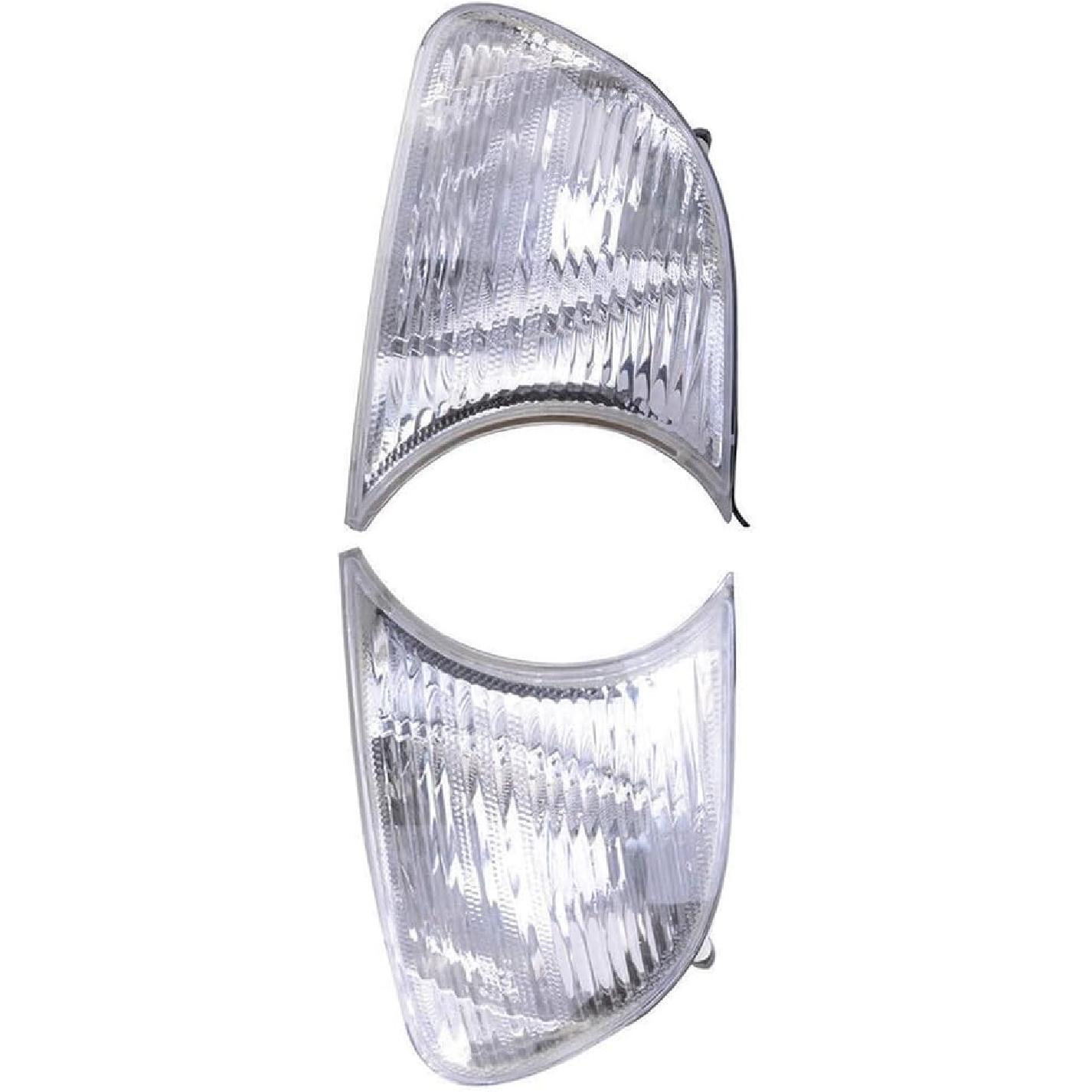 

Front Corner Light Housing 63126904299 63126904300, Side Marker Light Lens Cover, 1998-2001 Compatible with BMW E46 2-Door - Clear Lens Clear Lens