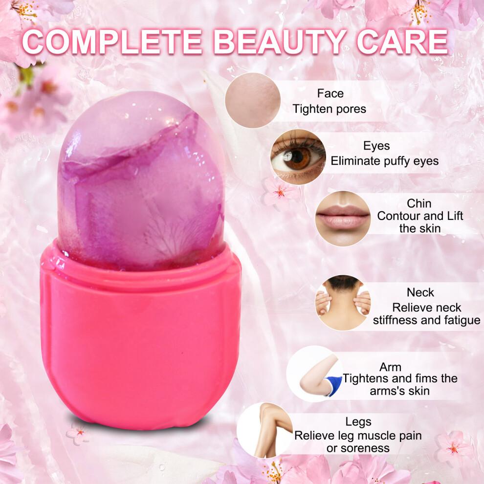 Facial Ice Roller Mold Holder 100ml Silicone, Reusable, Brighten & Tighten