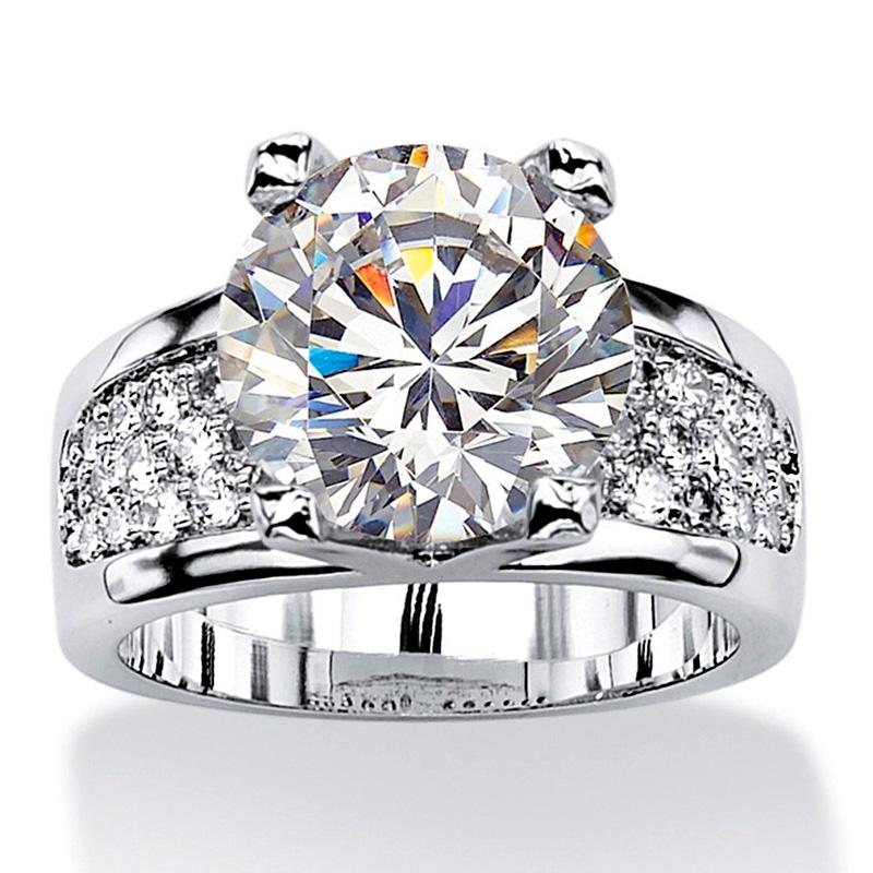 Classic Women Wedding Bands Eternity Rings Full Bling Iced Out Bridal Marriage Ceremony Party Finger-rings Luxury Jewelry