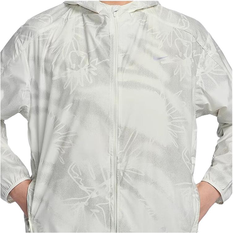 Nike Running Division Hooded All-Over Print Versatile Long Sleeve Jacket Women Jacket Sail HJ2194133