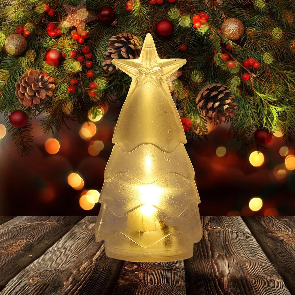 Christmas Tree Flameless Candle for Christmas Decoration Parties Fireplace