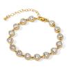 Popular love full diamond zircon stainless steel bracelet high-end titanium steel fashion versatile hand jewelry female spot