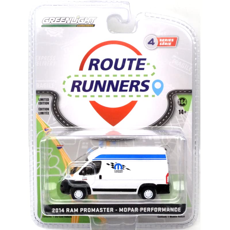GREENLIGHT SCALE ROUTE RUNNERS SERIES 4 Ram Promaster Mopar 164  2014 - Performance