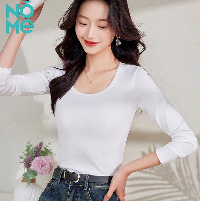 NOME Women's Slim Fit Round Neck Long Sleeve T-Shirt