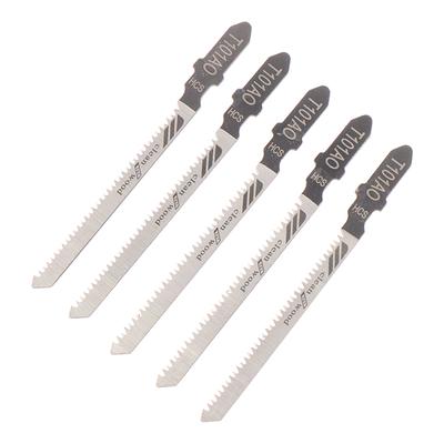 5Pcs T101Ao Hcs T-Shank Jigsaw Blades Curve Cut Tool For Wood Plasaw Saw
