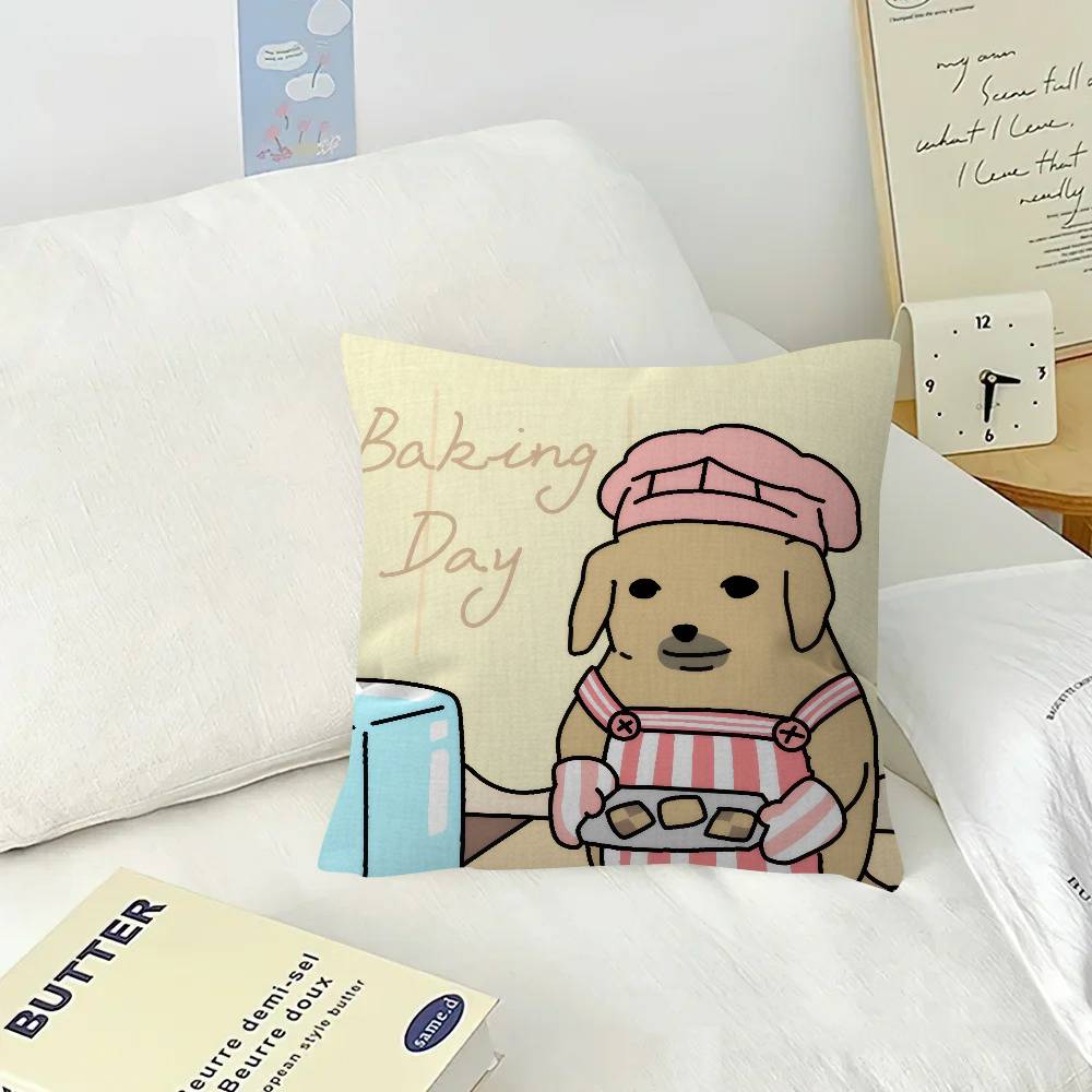 Funny anime meme nnudaeng dog  Pillow Gift Home Office Decoration Pillow Bedroom Sofa Car Cushion CoverPillow Case