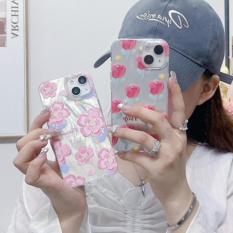 Blumen Handyhülle für IPhone 15 Realme C53 C67 Reno 11 8T Redmi Note 13 Pro Redmi 13C Samsung S23 FE S24 Ultra A35 A54 A53 A34 S23 Tecno Vivo Cover