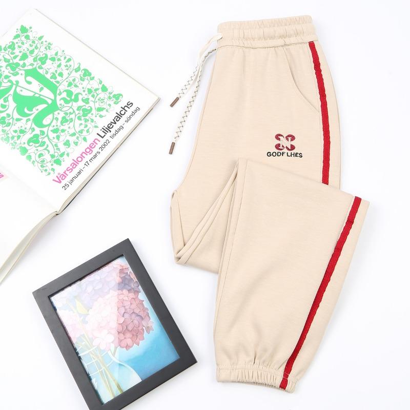 

Спортивные штаны на завязках женские для通勤, свободные и универсальные, повседневные спортивные штаны, новые осенние, для бега, спортивные брюки, брюки для студенток 2XL [recommended 135-77.5kg абрикосовый