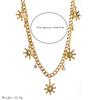 Korean Style Name Necklace Elegant Gold Plated Fine Jewelry Necklace Jewelry Sun Moon Pendant Diamond Necklace for Girls