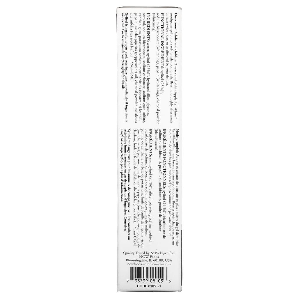 Solutions, Xyliwhite, Charcoal Refresh, Toothpaste (Gel Type), Mint, 181G(6.4Oz)