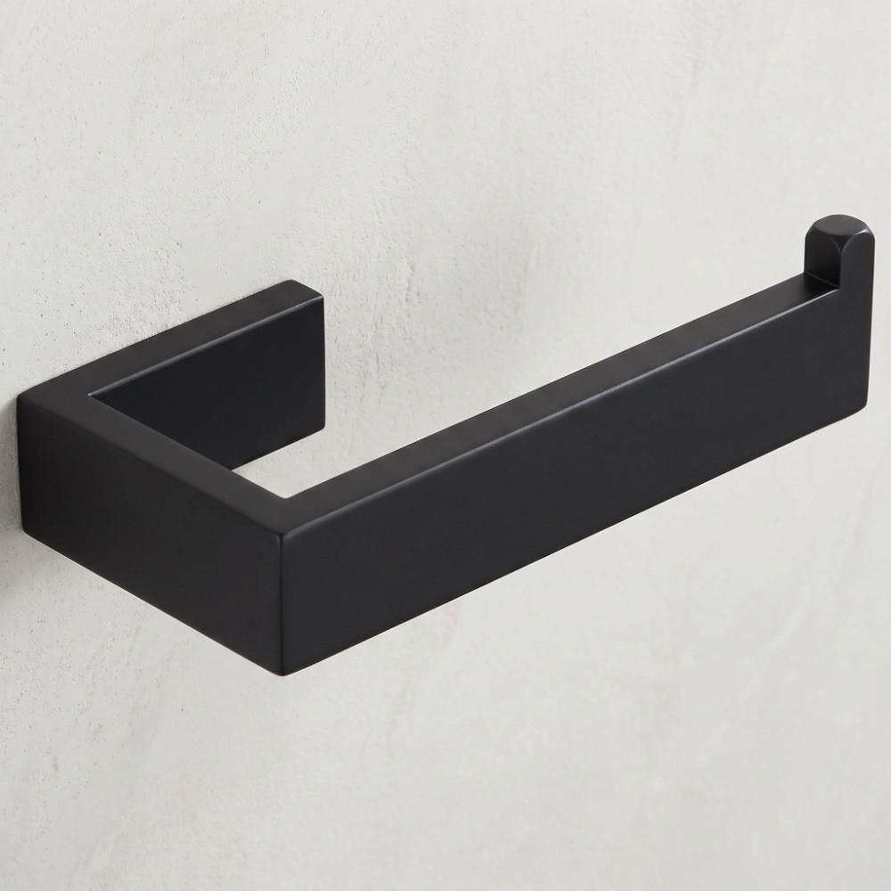 Stainless Steel Towel Rack Black Towel Bar Modern Toilet Paper Holder  Toilet Paper Holder