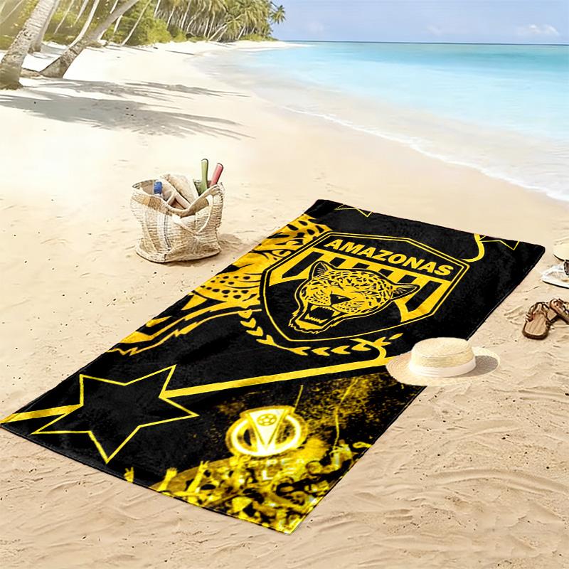 AMAZONAS FC Print Beach Towel, Large Soft Quick Dry Towel for Beach Camping Swimming