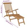 Patio Chairs Deck Chair With Footrest Solid Teak Wood