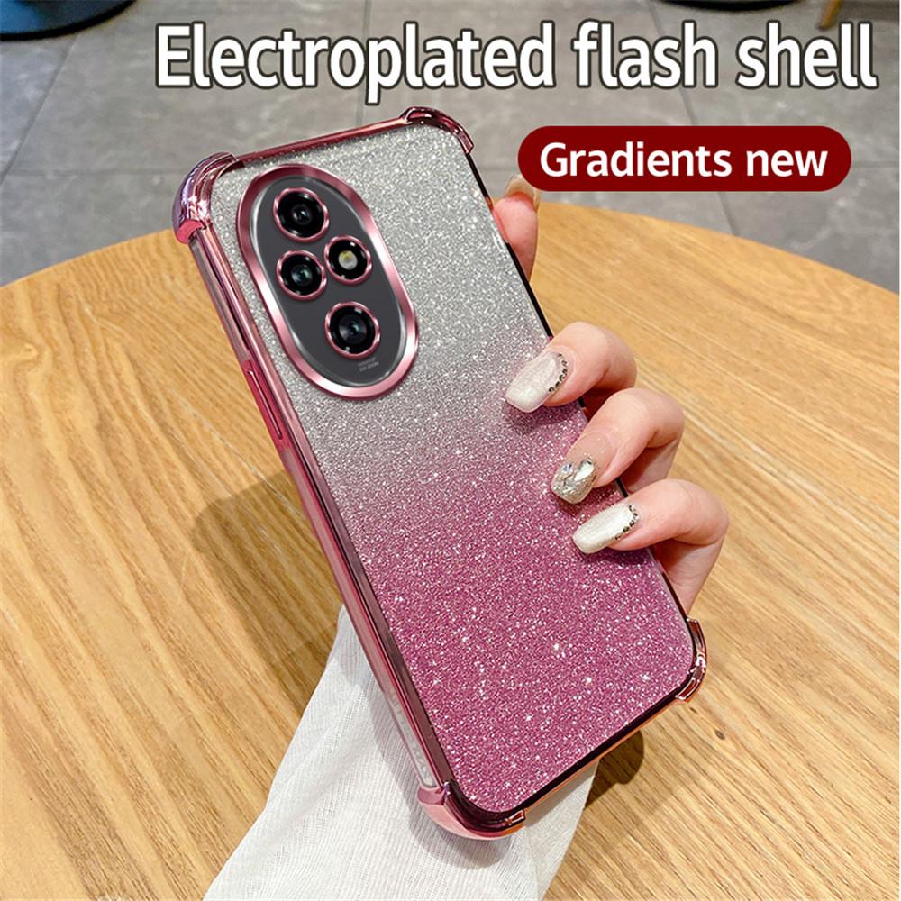 Luxury Plating Glitter Phone Case For Honor 200 100 90 80 70 60 50 Pro 50SE Shockproof Bumper Protector On Honor 200 Pro Cover