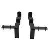 2Pcs Double Curtain Rod Bracket Steel 20lb Load Bearing Easy Assembly Curtain Rod Hooks for Home