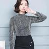 Women's Spring and Autumn Loose Bottoming Shirt Half Turtleneck Long Sleeve All-match Top