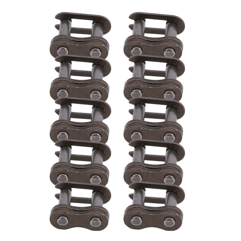 10Pcs Iron 25H Chain Master Link Easy Installation Roller Chain Connecting Links Replacement Repair