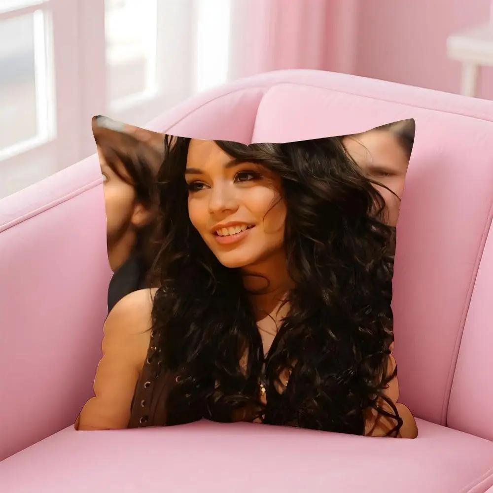 V-Vanessa Hudgens Cushion Cover Pillow Case Soft Friendly Fabric & Concealed Zipper