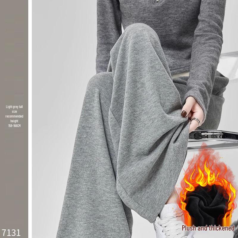 Damen Drapey Weitbein-Hose: Übergröße, Weich, Schlankmachend und Locker sitzend für Frühling & Herbst