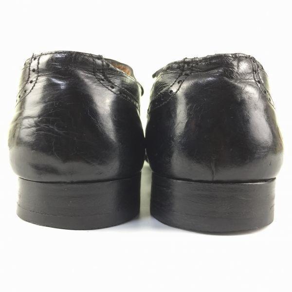 Salvatore Ferragamo Semi Brogue Business Shoes Black Size 10D 27.5-28.0 Men's(USED)