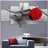 HD Home Dekoration Leinwand Bilder Wohnzimmer Moderne 5 Panel Rote Rose Blumen Gedruckt Malerei Wand Kunst Modulare Poster Rahmen
