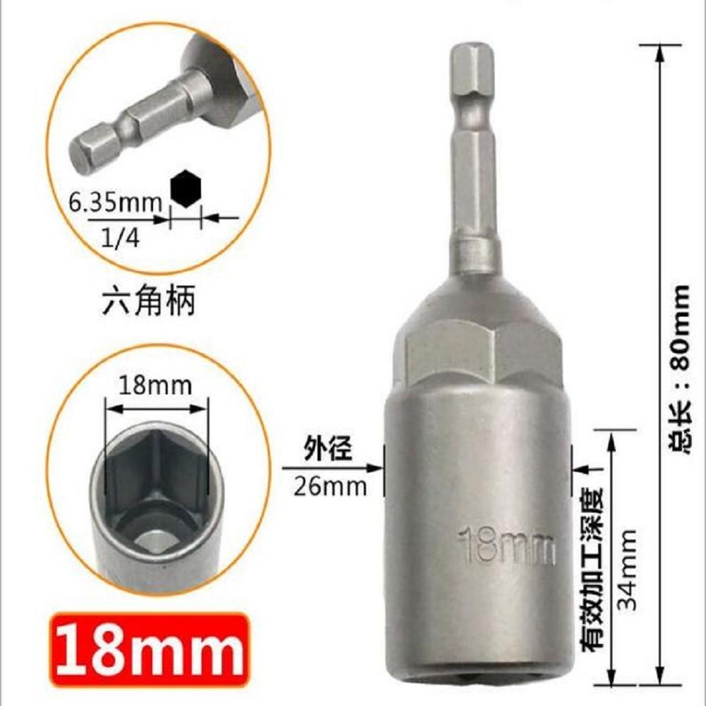 Hex Sockets Nut Driver Drill Bits Magnetic Socket Nut Bolt