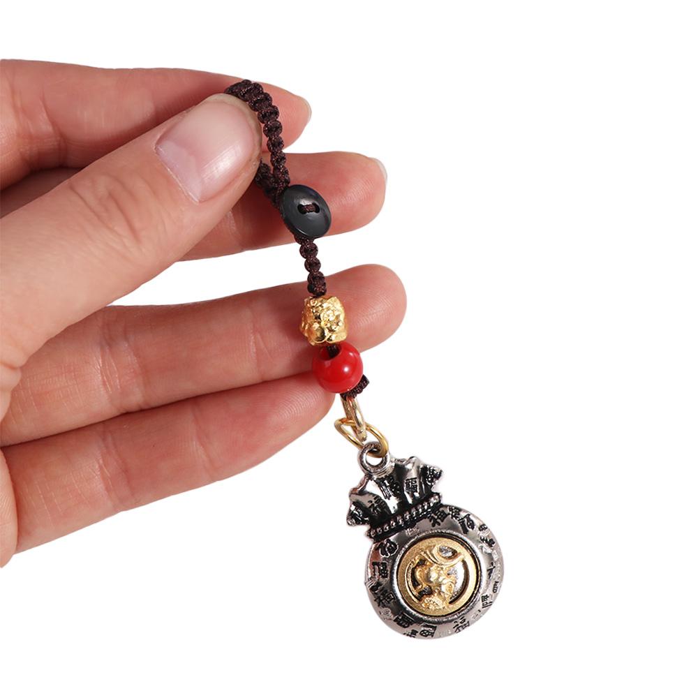 Chinese Style 12 Zodiac Keyring Brass Dragon Keychain Pig Lucky Bag Pendant  Bag Hanging