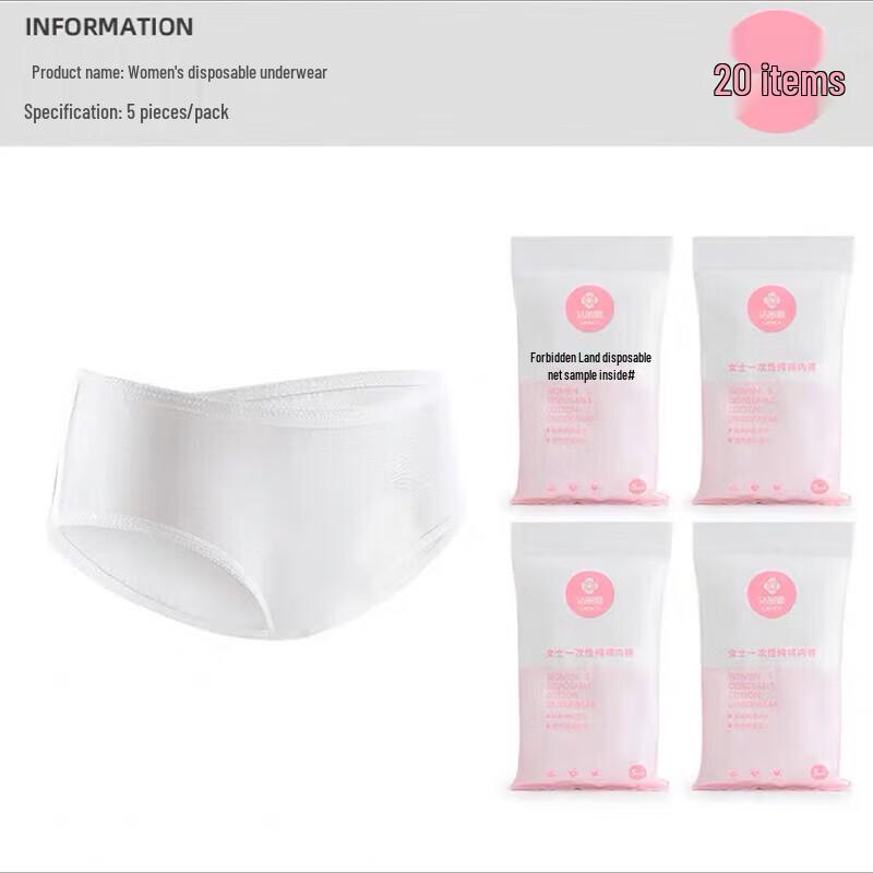 Grace Women s Disposable Travel Underwear, 20-Pack